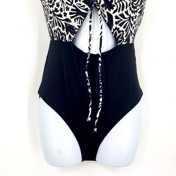 PRANA Women's Ruby Beach One-Piece Swimsuit Small Black Flora Fauna NWT - Picture 7 of 14